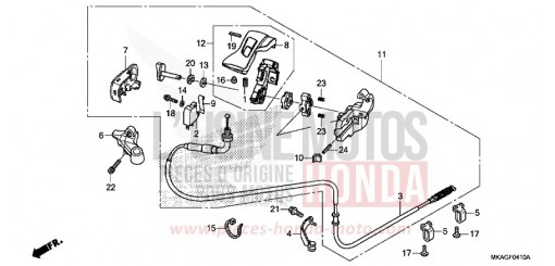 PARKING BRAKE LEVER NC750SDH de 2017